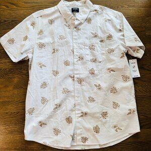 NWT HURLEY Men's One and Only Stretch print shirt top Size LARGE Hawaii